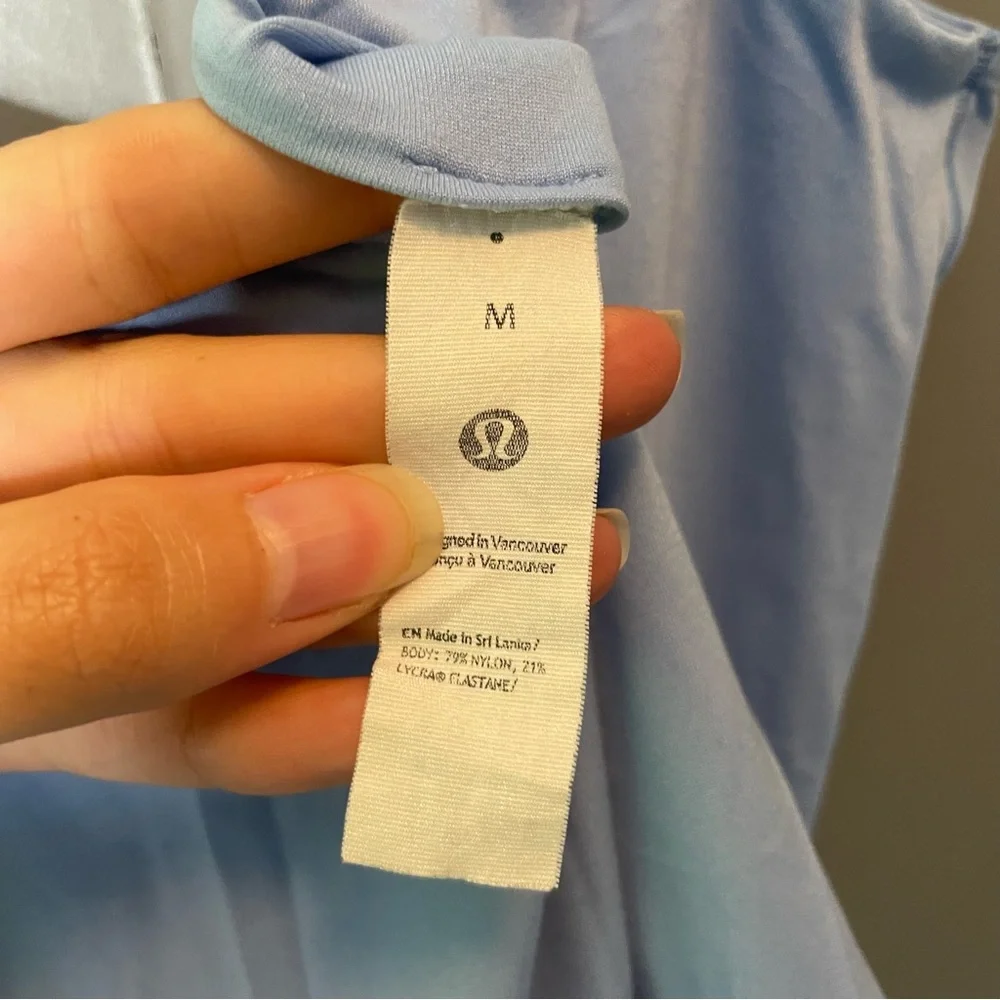 Lululemon Wundermost Ultra-Soft Nulu Spaghetti-Strap Cami Tank Sinatra blue Med - Picture 12 of 12